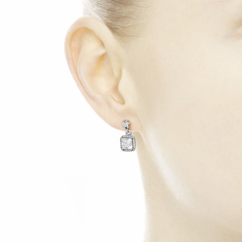 Pandora Timeless Elegance Drop Earrings Silver Egypt PC8541962